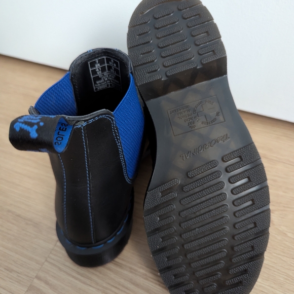 Dr. Martens Black and Blue Chelsea Boots - Picture 3 of 4